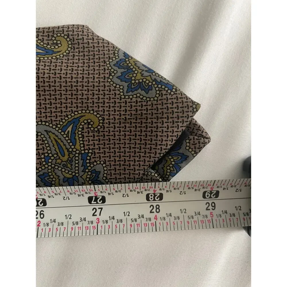 Vintage John Henry 100% Silk Made in USA paisley tie